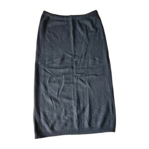 Sportwhirl Vintage Black Cashmere Knit Midi Pencil Skirt Women's Size Medium